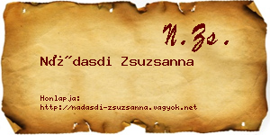 Nádasdi Zsuzsanna névjegykártya